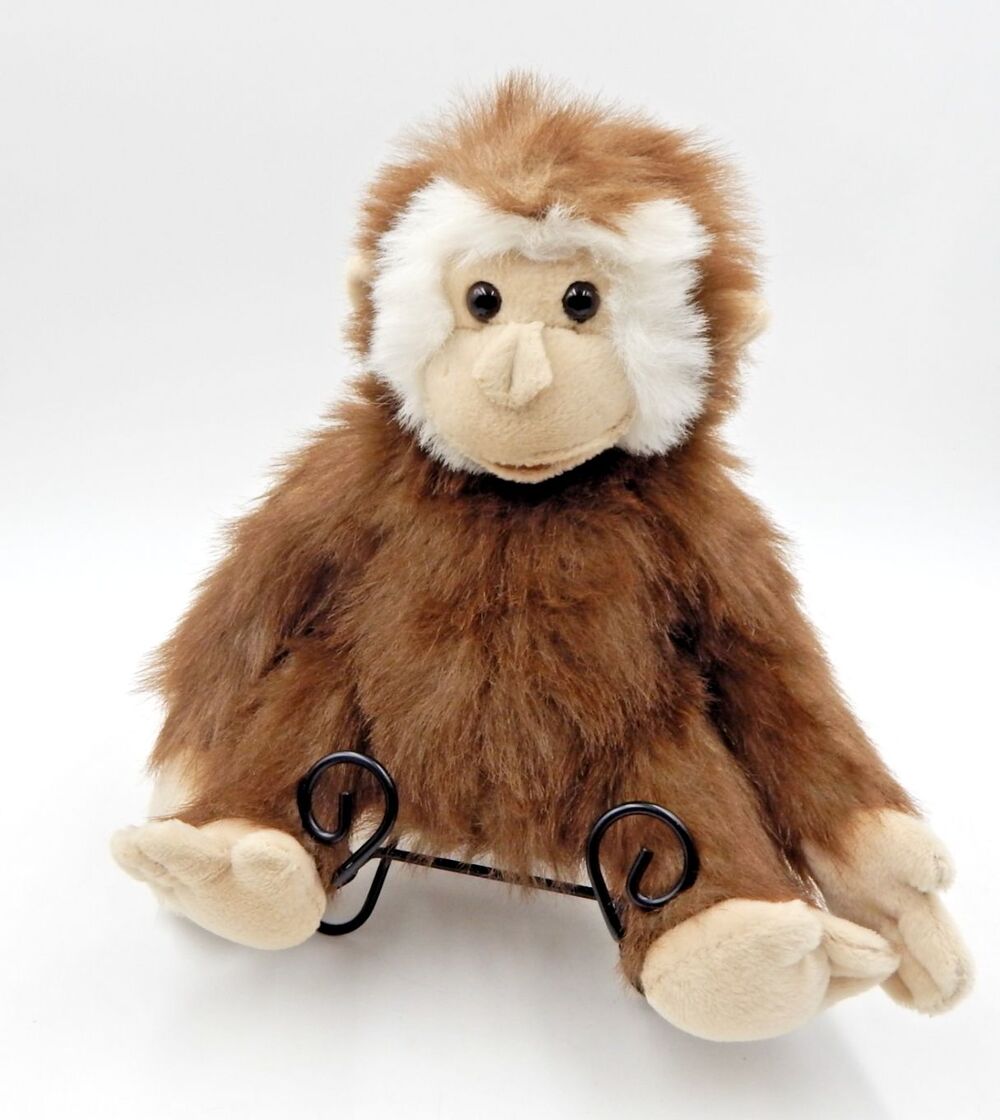 Orangutan Brown Monkey Hand Puppet by RBI Ron Banafato Inc Puppet w Sound 10 In